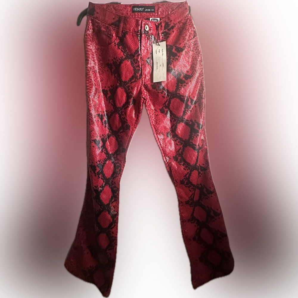 Revolt Red Snake Print Deadstock NWTS
